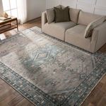 Product Image 1 for Santita Hand-Knotted Medallion Gray/ Blue Rug from Jaipur 