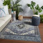 Product Image 1 for Cicero Indoor/ Outdoor Medallion Blue/ Gray Round Rug from Jaipur 