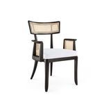 Product Image 1 for Marshall Cane and Linen Arm Chair in Espresso from Villa & House