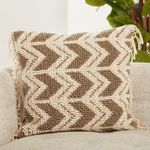 Product Image 1 for Takeo Chevron Olive/ Ivory Pillow from Jaipur 
