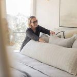 Product Image 3 for Newport 18" x 60" Decorative Body Pillow with Insert - Natural / Midnight from Pom Pom at Home