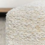 Product Image 5 for Sinclair 24" Ivory Fabric Floor Cushion Pouf from Classic Home Furnishings