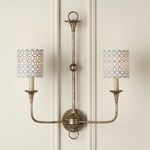 Product Image 2 for Block-Print Gray Drum Chandelier Shade from Currey & Company