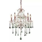 Product Image 1 for 5 Light Chandelier In Rust And Lime Crystal from Elk Lighting