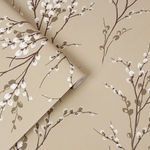 Product Image 2 for Laura Ashley Pussy Willow Natural Wallpaper from Graham & Brown