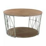 Product Image 1 for Round Wood & Metal Coffee Table from Elk Home