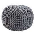 Product Image 1 for Visby Gray Textured Round Pouf from Jaipur