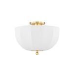 Product Image 1 for Meshelle 1-Light Modern White Flush Mount from Mitzi