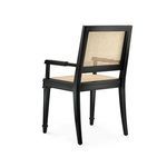 Product Image 3 for Jansen Cane and Lacquered Mahogany Black Arm Chair from Villa & House