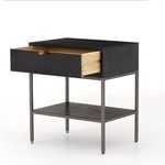 Product Image 22 for Trey Black Wash Poplar & Natural Iron Nightstand from Four Hands