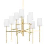 Product Image 1 for River Vintage Gold Leaf 9-Light Chandelier from Troy Lighting