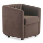 Product Image 2 for Jane Rolling Dining Chair Brown Velvet from Moe's
