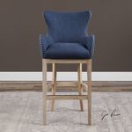 Product Image 1 for Uttermost Barton Denim Blue Bar Stool from Uttermost