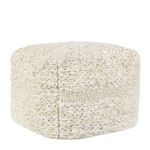 Product Image 1 for Sinclair 24" Ivory Fabric Floor Cushion Pouf from Classic Home Furnishings
