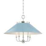 Product Image 1 for Clivedon 5-Light Blue Bird Polished Nickel Chandelier from Hudson Valley
