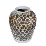 Product Image 3 for Rusty Brown Jar With Fish Scale Pattern from Legend of Asia