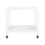 Product Image 1 for Bobbin Style Bar Cart In White Lacquer from Worlds Away