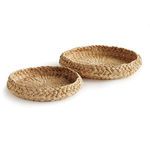Product Image 1 for Abaca French Braided Round Trays, Set Of 2 from Napa Home And Garden