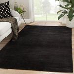Product Image 1 for Basis Solid Black Rug from Jaipur 