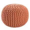 Product Image 1 for Visby Orange Textured Round Pouf from Jaipur