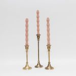Product Image 3 for Maddison 10 1/4" Unscented Khahki Diamond-Sculpted Ribbed Taper Candles, Set of 6 from Creative Co-Op
