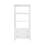 Product Image 1 for Davie Two Drawer Etagere With Fluted Detail In Matte White Lacquer from Worlds Away