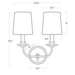 Product Image 1 for Fisher Sconce Double from Regina Andrew Design