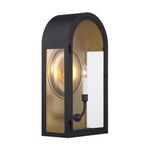 Product Image 4 for Grotto 2-Light Outdoor Wall Lantern in Matte Black with Vintage Gold from Savoy House