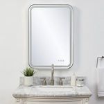 Product Image 3 for Crofton Lighted Nickel Vanity Mirror from Uttermost