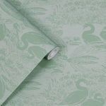Product Image 3 for Laura Ashley Swans Jade Green Wallpaper from Graham & Brown