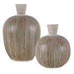 Product Image 1 for Islander White Washed Vases, Set of 2 from Uttermost