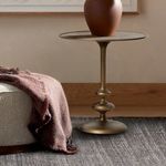 Product Image 11 for Marlow Iron Matte Brass Matchstick Pedestal Table from Four Hands