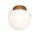 Product Image 1 for Parker Alabaster Flush Mount - Natural Brass & Stone from Regina Andrew Design