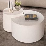 Product Image 17 for Meza White Round Nesting Drum Coffee Tables from Four Hands