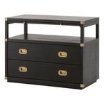 Product Image 3 for Bradley Brushed Black MDF 2-Drawer Nightstand from Essentials for Living