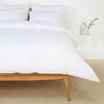 Product Image 1 for Parker Cotton White Percale King Duvet Set from Pom Pom at Home