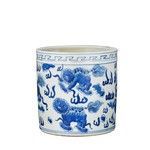 Product Image 1 for Blue & White Orchid Pot Foo Dog Motif from Legend of Asia