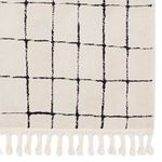 Product Image 4 for Align Striped Ivory / Black Rug 18" x 18" from Jaipur