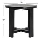 Product Image 3 for Noir Black Acacia Side Table from Creative Co-Op