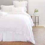 Product Image 1 for Charlie White Linen Twin Duvet Cover from Pom Pom at Home