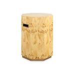 Product Image 1 for Octavia Lacquered Burl Geometric Side Table from Villa & House
