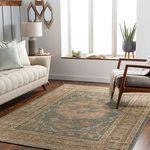 Product Image 3 for Reign Hand-Knotted Dark Green / Beige Rug - 9' x 12' from Surya