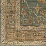 Product Image 2 for Reign Hand-Knotted Dark Green / Beige Rug - 2' x 3' from Surya