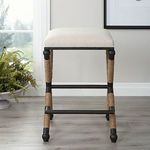 Product Image 3 for Firth Rustic Oatmeal Counter Stool from Uttermost