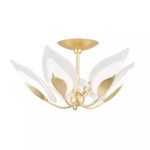 Product Image 1 for Blossom 5 Light Semi Flush-Gold from Hudson Valley