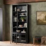 Product Image 2 for Admont Worn Black Veneer Traditional Bookcase with Ladder from Four Hands