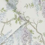 Product Image 1 for Laura Ashley Wisteria Garden Pale Iris Floral Wallpaper from Graham & Brown