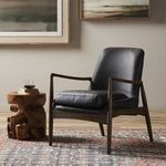 Product Image 20 for Braden Wood-Framed Black Leather Accent Chair from Four Hands
