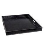 Product Image 1 for Derby Square Leather Tray - Black from Regina Andrew Design