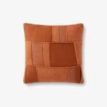 Product Image 1 for Rust Mondrian Inspired Patchwork Didyed French Seamed Throw Pillow from Loloi